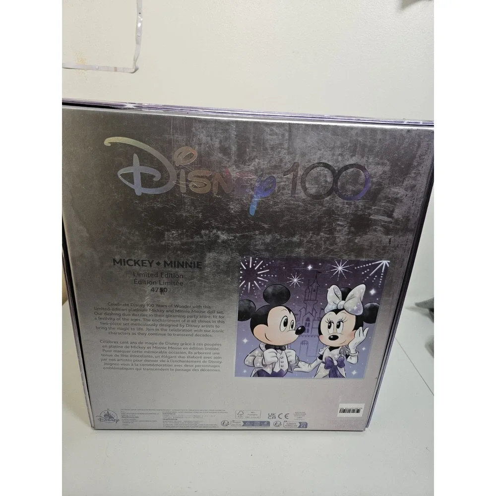 2023 Disney Parks 100 Mickey & Minnie Mouse LE‎ 4750 Deluxe Doll Figure Box Set
